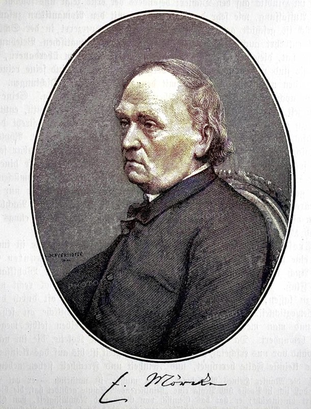 Eduard Friedrich Mörike, 8 September 1804, 4 June 1875, was a German poet of the Swabian School, storyteller and translator, digital reproduction of an original from the 19th century, original date unknown