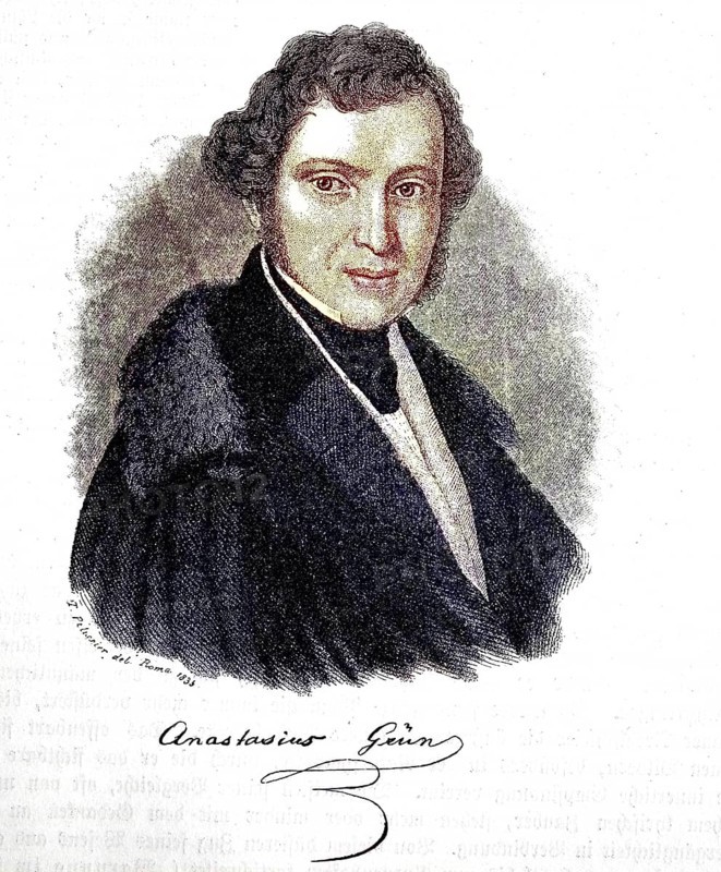 Count Anton Alexander von Auersperg, 11 April 1806, 12 September 1876, pseudonym: Anastasius Grün, was an Austrian politician and political lyricist, digital reproduction of an original from the 19th century, original date unknown