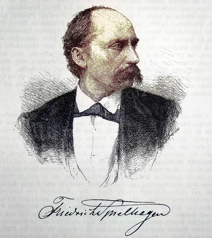 Friedrich Spielhagen, 24 February 1829, 25 February 1911, was a German writer, digital reproduction of an original from the 19th century, original date unknown