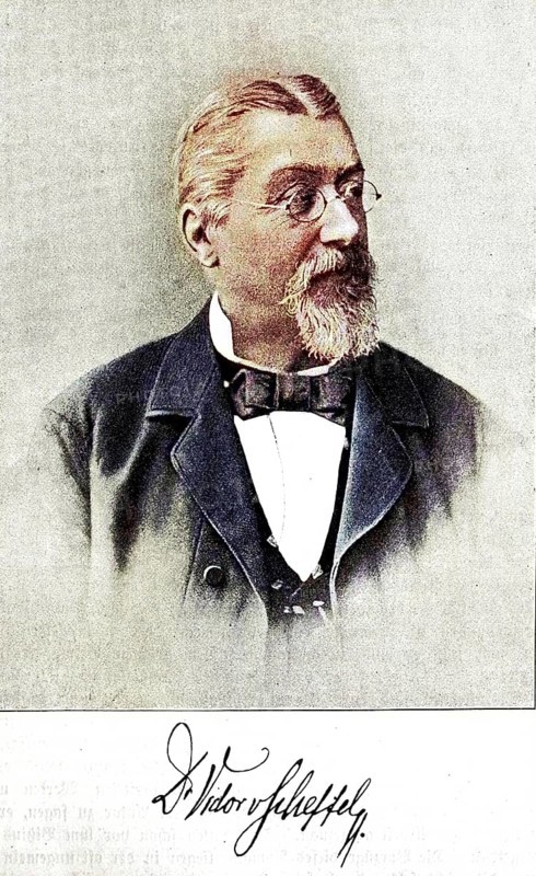 Joseph Victor Scheffel, from 1876 von Scheffel, 16 February 1826 - 9 April 1886, was a widely read German writer and poet in the 19th century, digital reproduction of a 19th century original, original date unknown