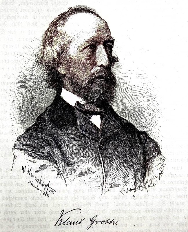 Klaus Johann Groth, 24 April 1819, 1 June 1899, was an important Low German lyricist and writer, digital reproduction of an original from the 19th century, original date unknown