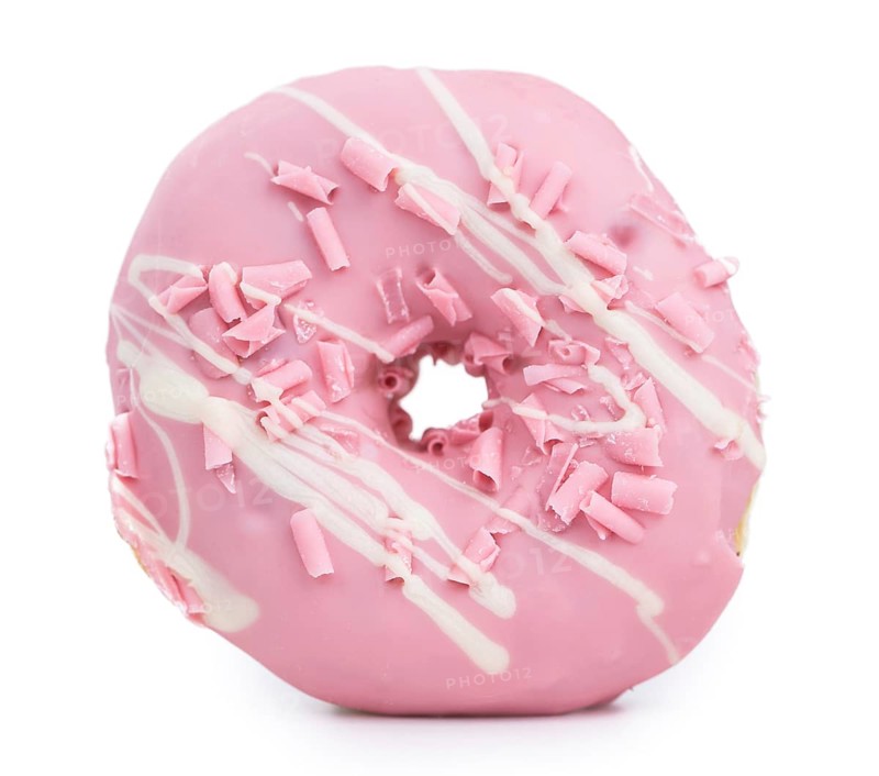 Donuts isolated on white background (selective focus, close-up shot)