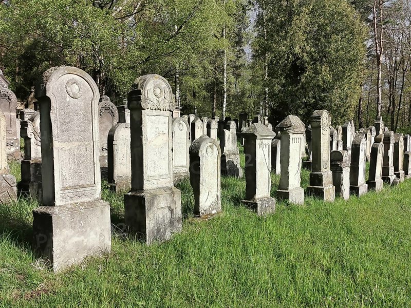 Jewish cemetery, Jewish cemetery Burgkunstadt, one of the largest Jewish country cemeteries in Bavaria, district of Lichtenfels, Upper Franconia, Germany, Europe