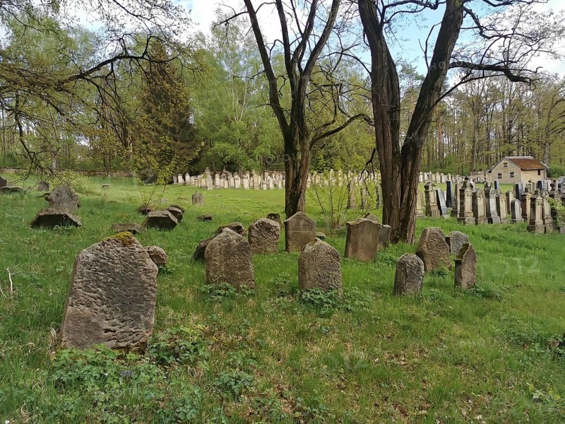 Jewish cemetery, Jewish cemetery Burgkunstadt, one of the largest Jewish country cemeteries in Bavaria, district of Lichtenfels, Upper Franconia, Germany, Europe