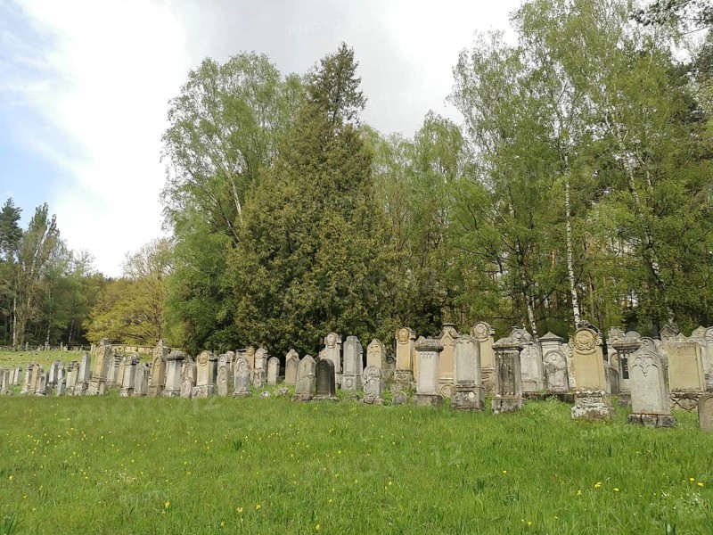 Jewish cemetery, Jewish cemetery Burgkunstadt, one of the largest Jewish country cemeteries in Bavaria, district of Lichtenfels, Upper Franconia, Germany, Europe