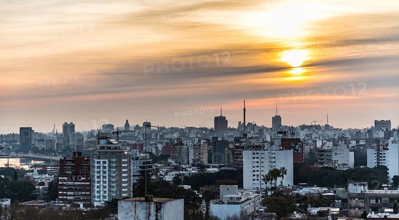 Montevideo, the capital of Uruguay at a very nice sunset