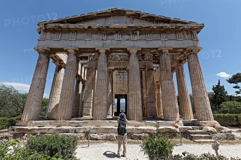 Temple of Hephaestus, god of blacksmithing, Theseion, view from the west, Agora, Athens, Greece, Europe