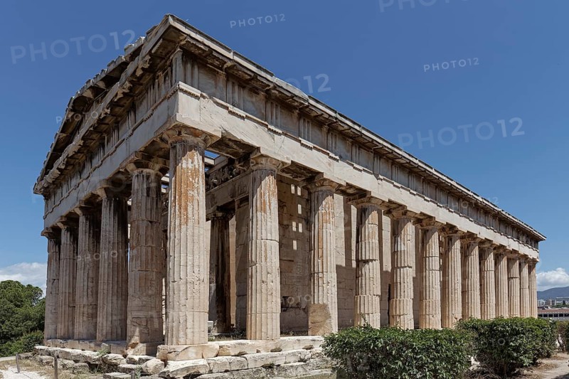 Temple of Hephaestus, god of blacksmithing, Theseion, view from south-west, Agora, Athens, Greece, Europe
