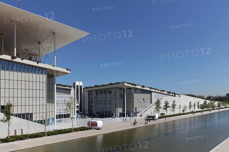 Greek National Opera, and Greek National Library, Cultural Centre of the Stavros Niarchos Foundation, architect Renzo Piano, Kallithea, metropolitan region of Athens, Greece, Europe