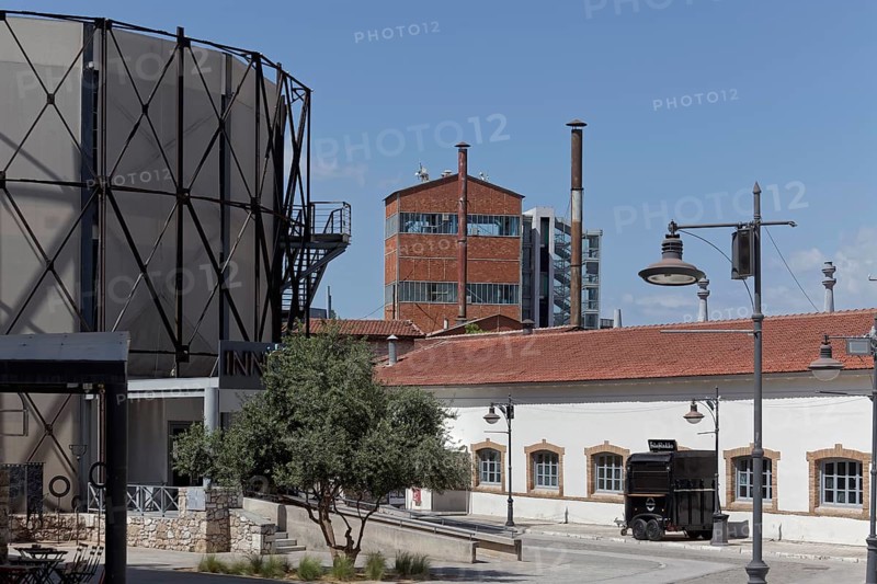 Athens Gasworks Industrial Monument from 1857, today the venue Technopolis City of Athens, Gazi district, Athens, Greece, Europe