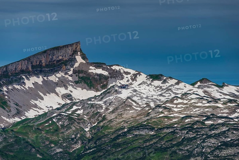 Hoher Ifen, 2230m, with the Gottesacker plateau to the right, Kleinwalsertal, Vorarlberg, Allgäu Alps, Austria, Europe