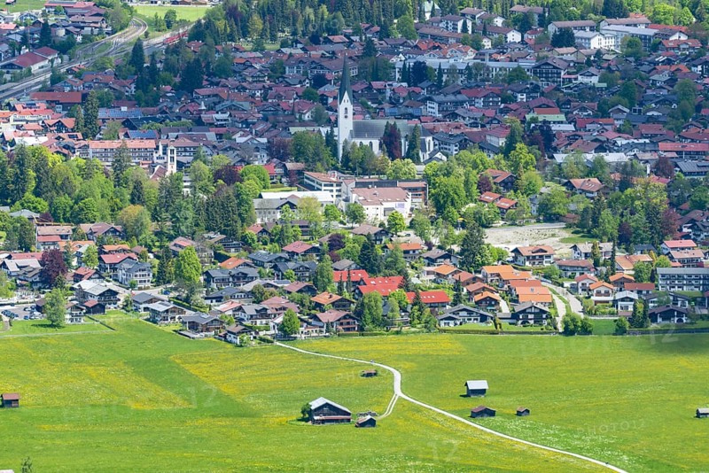 Mountain panorama from south-west on Oberstdorf, Oberallgäu, Allgäu, Bavaria, Germany, Europe