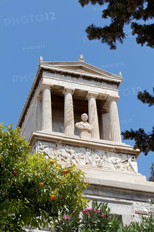 Mausoleum of the German archaeologist Heinrich Schliemann, in the form of a Doric temple, First Cemetery of Athens, Athens, Greece, Europe