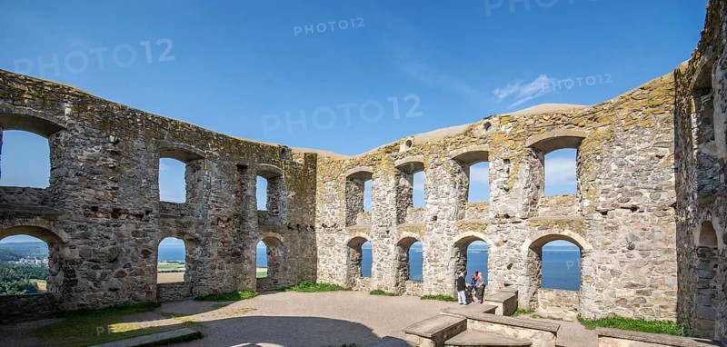 Brahehus castle ruins at Gränna, built by Per Brahe in 1637 and burnt down in 1708, Jönköping municipality, Smaland county, Sweden, Scandinavia, Europe