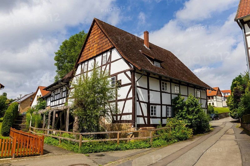 The Wilhelm-bush-Mühle or Max-und-Moritz-Mühle, formerly known as the Bachmannsche Mühle or Herrenmühle, is a historic watermill in Ebergötzen in the district of Göttingen. It has been operated as a memorial to Wilhelm bush and as a mill museum since 1977. The museum shows excerpts from the life and work of Wilhelm bush, the old grinding technology on the running grain mill, the history of the building and rural life in the 19th century, Wilhelm-bush-Mühle, Ebergötzen, Lower Saxony, Germany, Europe