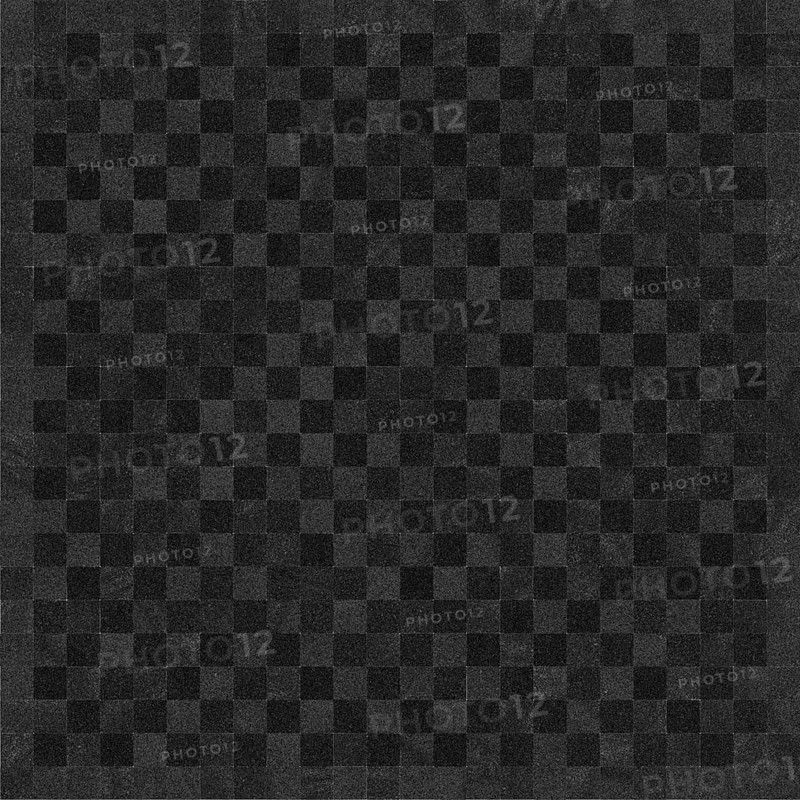 A monochrome checkerboard pattern with varying shades of black and gray squares creating a textured, geometric look