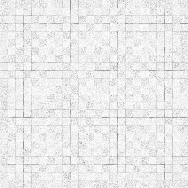 Subtle white and gray mosaic pattern composed of small, uniform squares creating a geometric texture