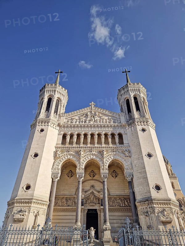 Basilica of Notre Dame de Fourviere in Lyon, France, Europe