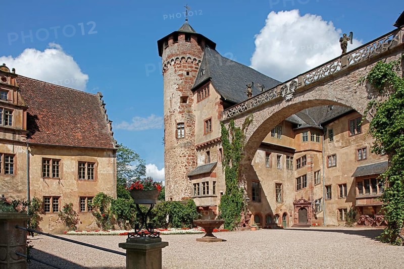 Fürstenau Castle, built from the 14th century, Michelstadt-Steinbach, Odenwaldkreis, Hesse, Germany, Europe