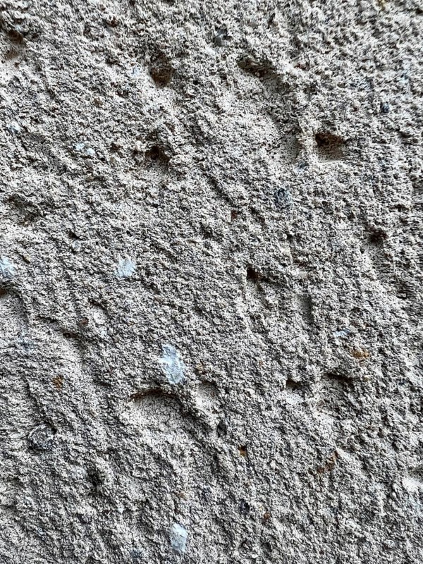 Vertical view of White cement texture sandstone concrete, rock plastered stucco wall, painted flat fade pastel background grey solid floor grain. Rough top beige empty brushed print brick sepia grunge crack home dirty, AI generated