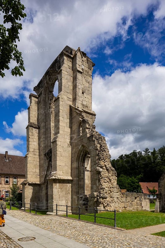 Walkenried Abbey is a former Cistercian abbey in Walkenried, situated on the southern edge of the Harz Mountains near the border triangle of Lower Saxony, Saxony-Anhalt and Thuringia. The building complex includes the ruins of the abbey church and the largely preserved Gothic cloister building. This was converted into the Walkenried Monastery Cistercian Museum in 2006. Since 2010, the monastery complex has been a UNESCO World Heritage Site as part of the Rammelsberg Mine, Goslar Old Town and Upper Harz Water Management Site, Walkenried Monastery, Walkenried, Lower Saxony, Germany, Europe
