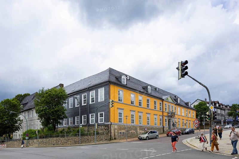 The former Clausthal office building was the administrative centre for all mining matters and also the official residence of the mining governor, Oberbergamt, Clausthal-Zellerfeld, Lower Saxony, Germany, Europe