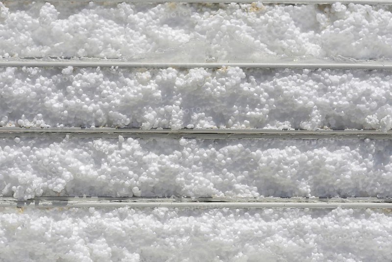 Background of isowall cladding on a building site. Isowall is made of polystyrene sandwiched between layers of colour steel