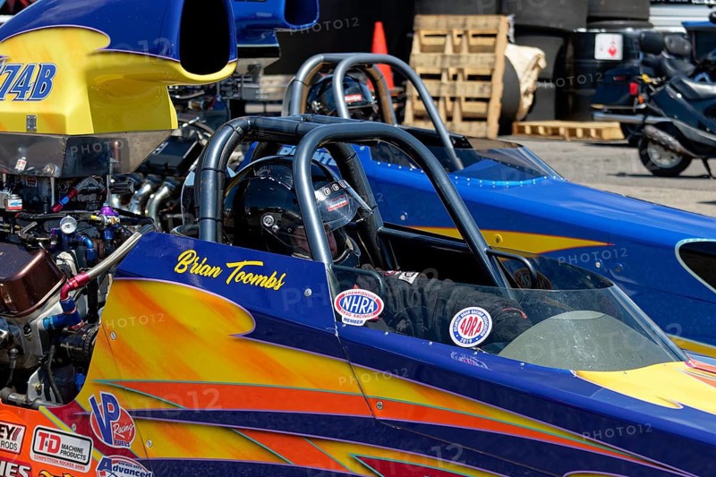Motorsport, drag racing, pilot in a race car, Napierville, Province of Quebec, Canada, North America