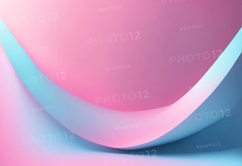 Abstract gradient with smooth curves and soft pink and blue hues, AI generated