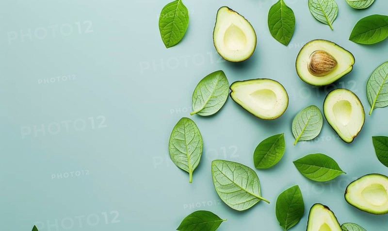 Sliced apple with almond butter and chia seeds on a light wooden background AI generated