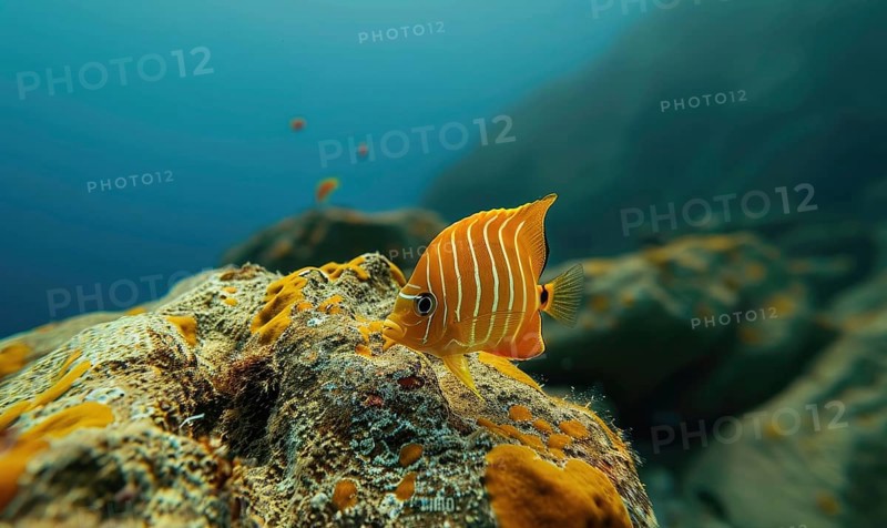Angelfish in the water closeup AI generated