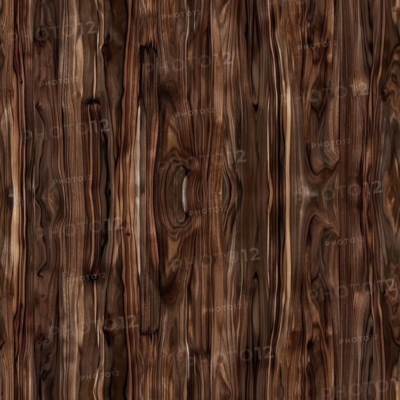 Dark brown walnut wood seamless pattern, wooden texture AI generated
