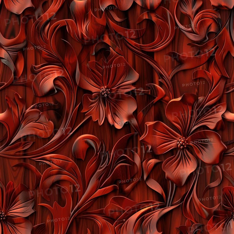 Rosewood seamless pattern, wooden texture AI generated