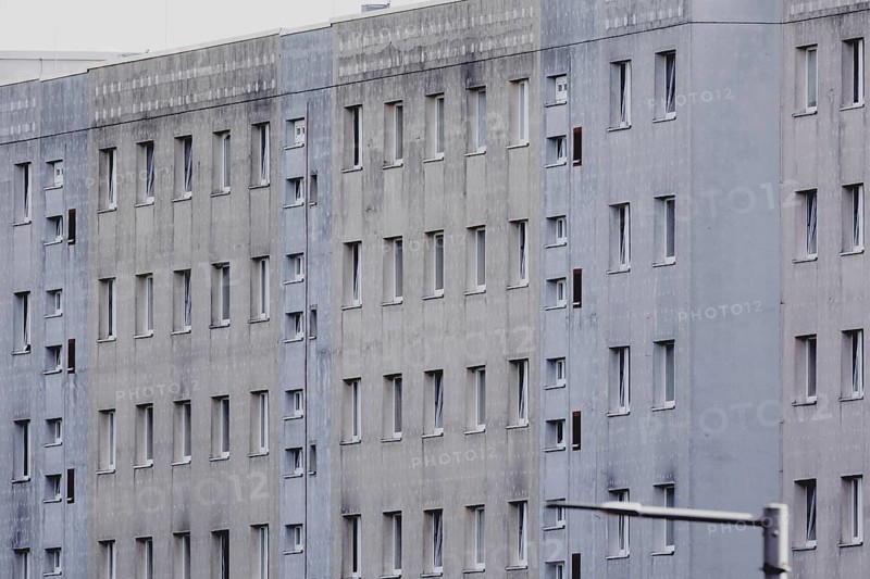 Prefabricated building in Marzahn, photographed in Berlin, 07/08/2024