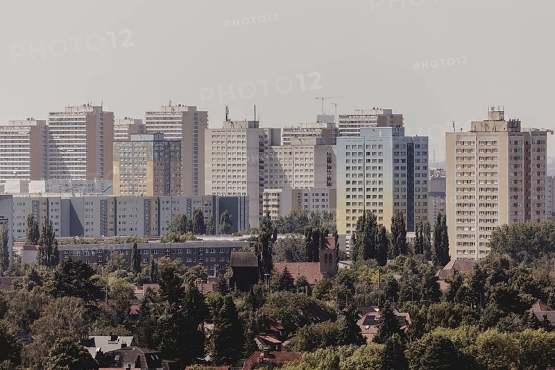Blocks of flats, photographed in Berlin, 07/08/2024