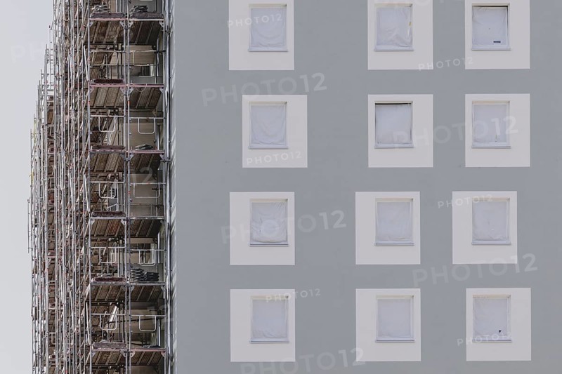 Construction site on a new building, photographed in Berlin, 07/08/2024
