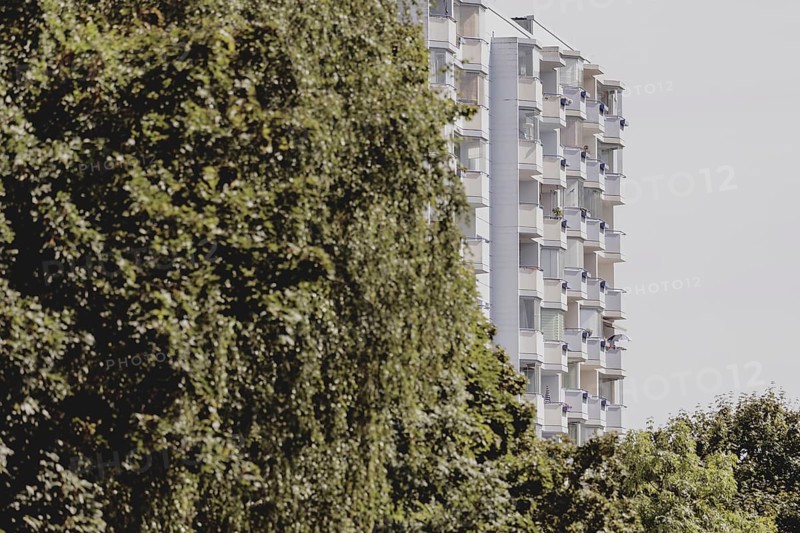 Blocks of flats in Marzahn, photographed in Berlin, 07/08/2024