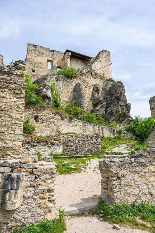 Dürnstein castle ruins in spring, Austria, Europe
