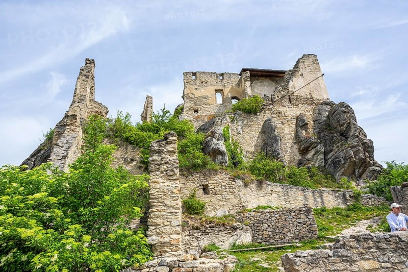 Dürnstein castle ruins in spring, Austria, Europe