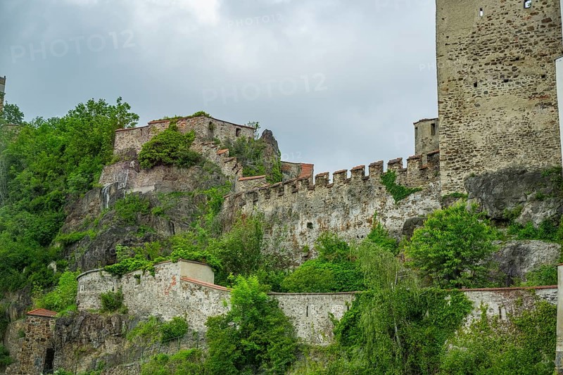 View from Danubia river on 'Veste Oberhaus', Passau, Bavaria, Germany, Europe