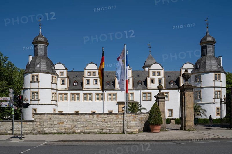Neuhaus Castle, moated castle, Weser Renaissance, Paderborn, Westphalia, North Rhine-Westphalia, Germany, Europe