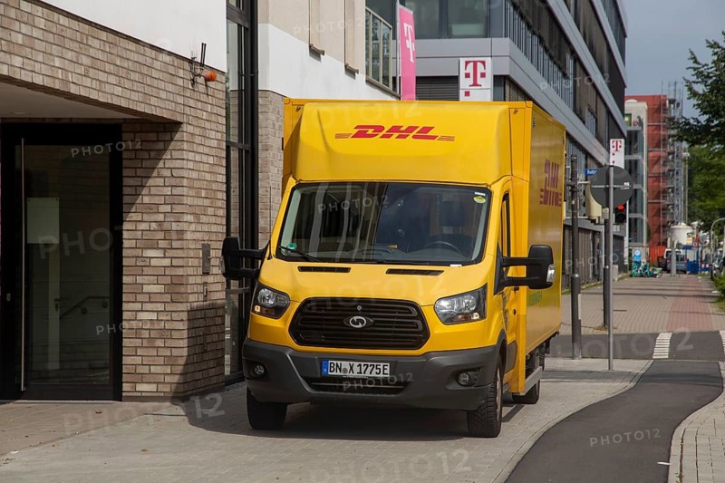 DHL delivery vehicle in Ludwigshafen am Rhein