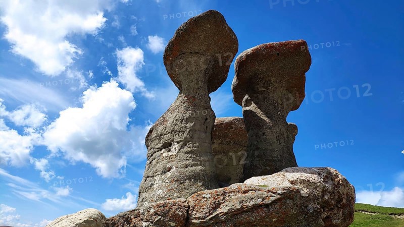 Babele (Grandmothers) rock formation, Bucegi National Park, Southern Carpathians, Romania, Europe
