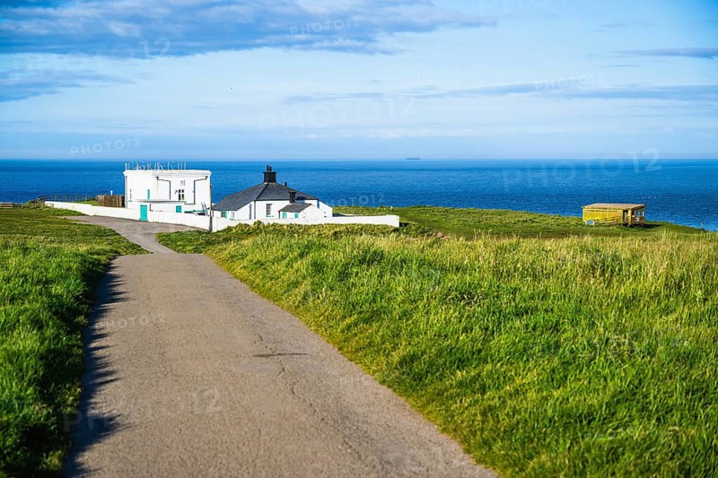 Cliffs over Flamborough Seawatch Observatory, Flamborough, Yorkshire, England, United Kingdom, Europe