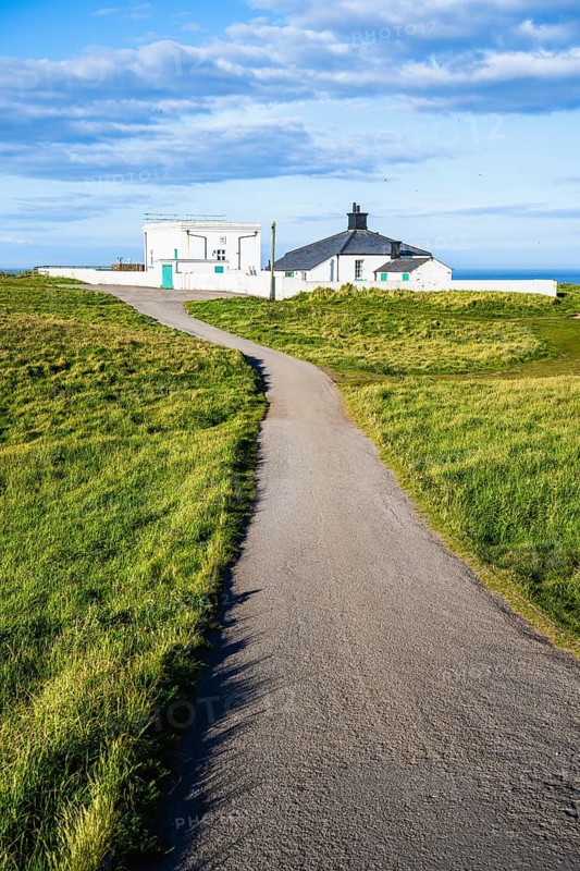 Cliffs over Flamborough Seawatch Observatory, Flamborough, Yorkshire, England, United Kingdom, Europe