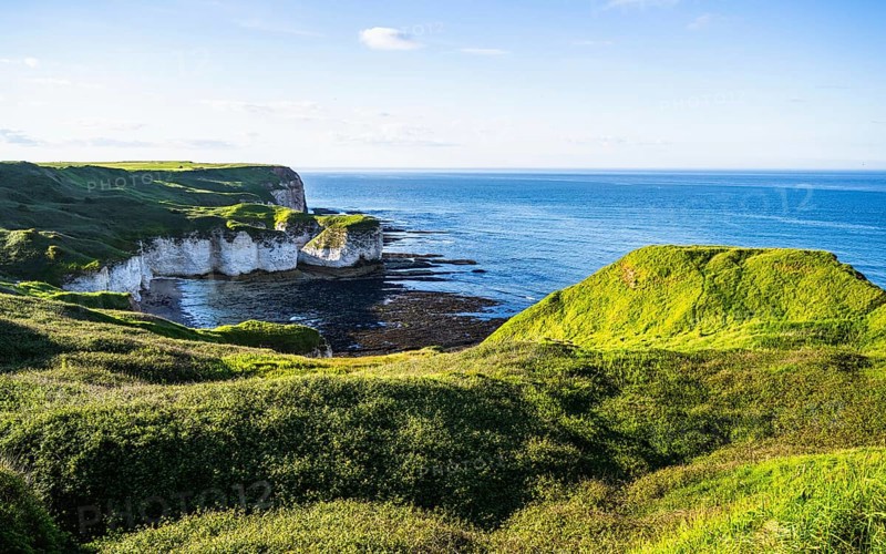 Cliffs over Flamborough Seawatch Observatory, Flamborough, Yorkshire, England, United Kingdom, Europe