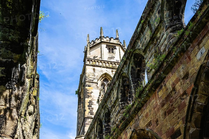 All Saints Church in Pontefract, Ruins, West Yorkshire, England, United Kingdom, Europe