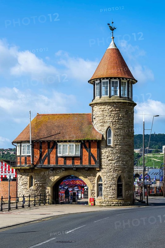 Marina and Harbour over Vincent Pier, Scarborough, North Yorkshire, England, United Kingdom, Europe