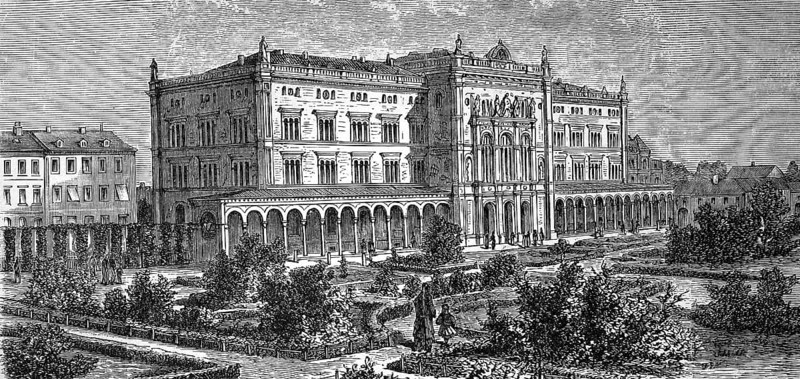 The University in Königsberg, Kaliningrad, Russia, in 1880, Historical, digital reproduction of an original from the 19th century, Europe