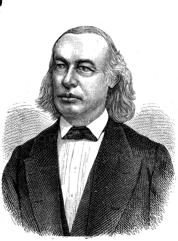 Carl Remigius Fresenius, 28 December 1818, 11 June 1897, was a German analytical chemist, Privy Court Councillor and founder and director of the chemical laboratory in Wiesbaden, SGS Institut Fresenius, Historical, digital reproduction of an original from the 19th century